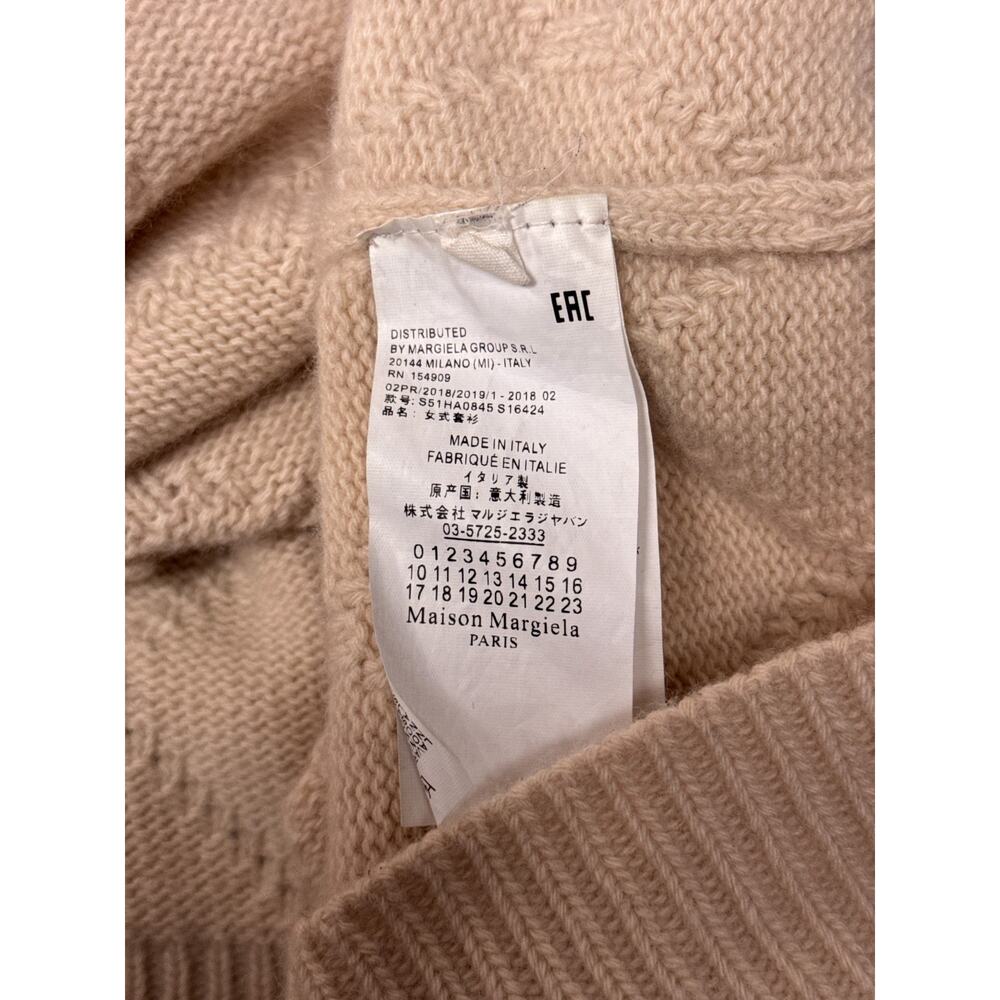 Maison Margiela Sweater 38 US 6 Womens Wool Knit Cropped Oversized Varsity - Picture 8 of 10